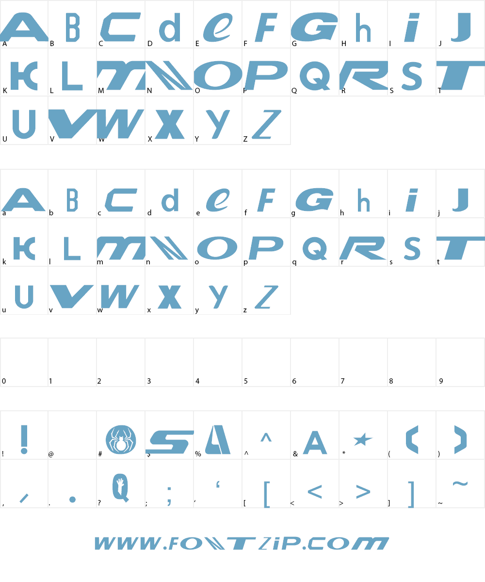Le Tour de Fonts Font Character